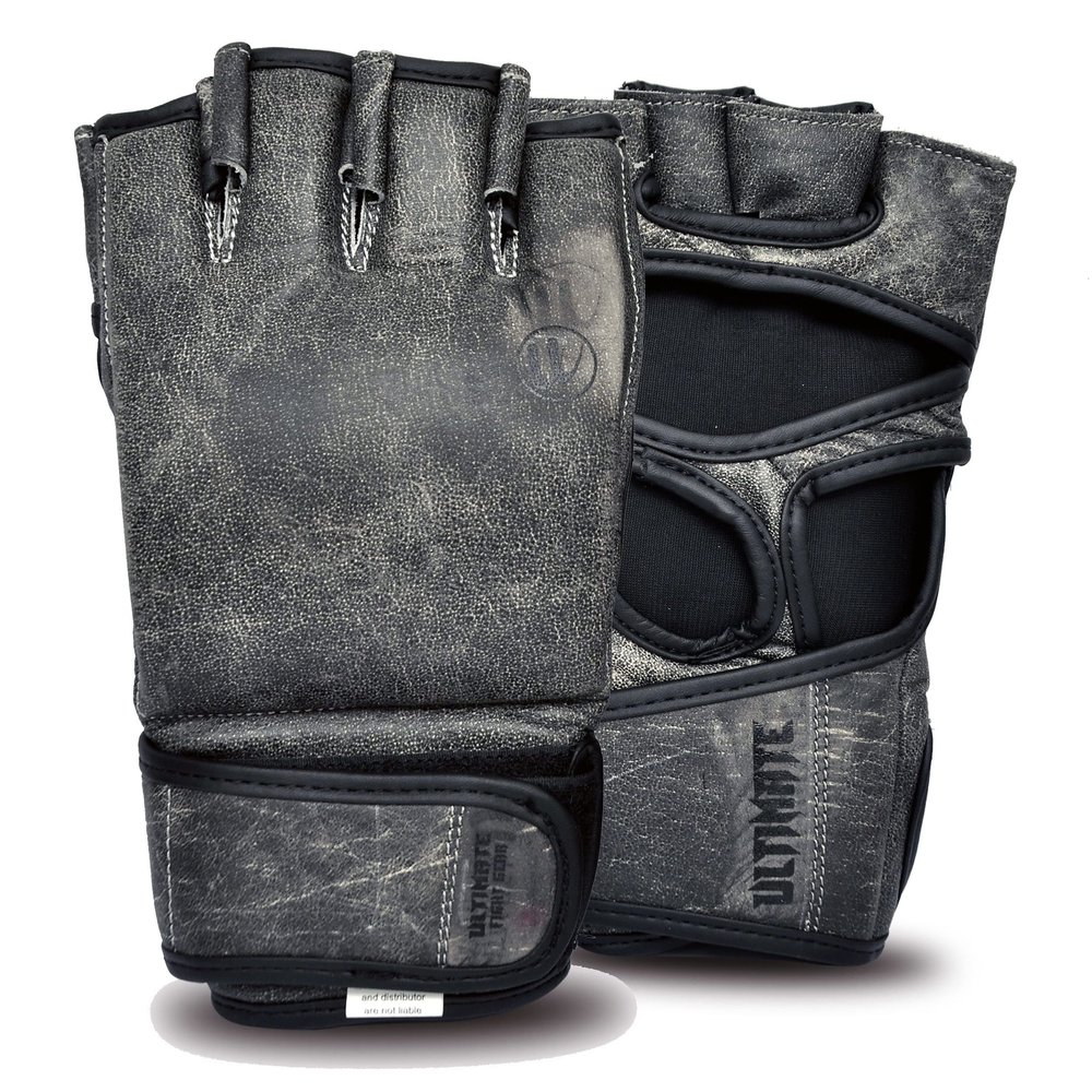 Ultimate - Antique - Gray Series MMA Gloves - Genuine Leather (L/XL)