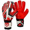 Renegade GK Fury Inferno Goalie Gloves with Pro-Tek Finger Spines | 4mm Giga Grip & 4mm Duratek | Red, White, Black Soccer Goalkeeper Gloves (Size 6, Youth, Roll Cut, Level 4) view 1