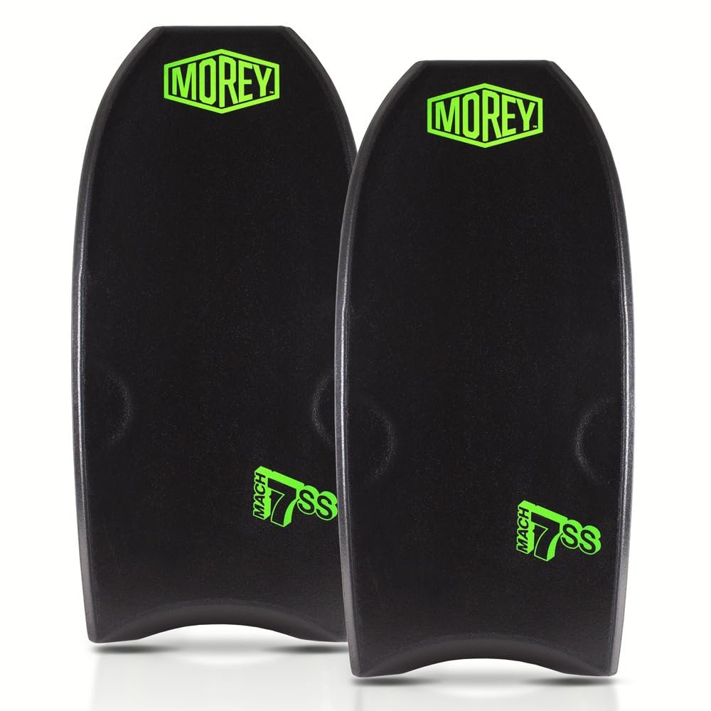 Morey Mach 7-SS Body Board - Dual Power Rod Stringers Knee Contours, Upper Chime Rail, Crescent Tail (41.5 INCH, 2 Pack Bundle)