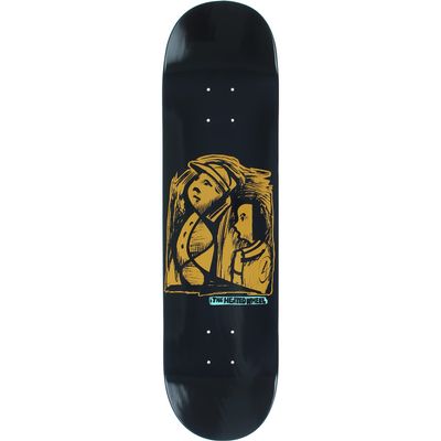 The Heated Wheel Frontier Skateboard Deck -8.0 Black/Orange - Assembled AS Complete Skateboards