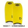 MOREY Boogie Board Mach 7, Pro Bodyboard; Body Boards for Beach, Embedded Rod for Durability, Engineered with HDPE Slick Bottom for Speed. 2 Pack (42") view 2