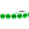Fluorescent Green 8.99 Stickers 3/4 Inch Round Circle Labels, 500 Total Adhesive Stickers Per Roll for Retail Pricing, Product Marking, and Inventory Made in the USA view 2