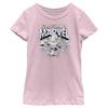 Marvel girls Marvel Universe Captain Marvel Spring Short Sleeve Tee T Shirt, Light Pink, X-Small US view 1