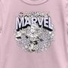 Marvel girls Marvel Universe Captain Marvel Spring Short Sleeve Tee T Shirt, Light Pink, X-Small US view 2
