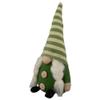 9.25" Green Striped Hat Girl Springtime Gnome view 3