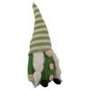 9.25" Green Striped Hat Girl Springtime Gnome view 4