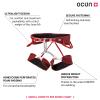 Ocun FLIT Rock Climbing Harness | Lightweight, Breathable Half Body Safety Harness for Rappelling | 4 Gear Loops for Belaying | Adjustable Climbing Belt, WineMerlot, M view 2