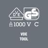 1060 i/1062 i/6 Kraftform VDE screwdrvr set 6 pieces view 3