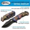 SZCO Supplies Tactical Folding Knife  8" Assisted Open Pocket Knife with Seatbelt Cutter, Glass Breaker, and Decal  Stainless Steel Blade for Rescue, EDC, and Emergency Use view 3