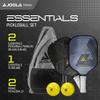 JOOLA Pickleball Paddles & Sets  Agassi Shape or Essentials  Fiberglass or Carbon Fiber Surface  UPA-A & USAP Approved  Single Paddle or Pickleball Set with Balls & Bag  Enhanced Spin & Control view 2
