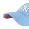 '47 New York Yankees Ballpark Clean Up Dad Hat Baseball Cap - Columbia Blue Columbia Blue, White, Pink One Size view 2