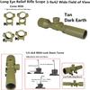 DB TAC INC Tan Color 3-9x42 Wide Angle Long Eye Relief Scout Scope with Extra Low Profile Weaver Scope Rings, Tan Dark Earth Anodized view 3