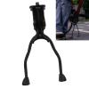LAJS Bike Kickstand, Center Mount Bike Kickstand Double Leg Bicycle Stand Adjustable Foldable Anti Slip, Bicycle Kickstand Bike Stand for Most 26" and Above Bicycle, Double Leg Bike Kickstand view 2