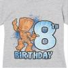 Marvel Girl's Groot 8TH Bday T-Shirt, Athletic Heather, X-Large view 2