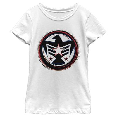 Marvel Girl's Falcon America T-Shirt, White, X-Large