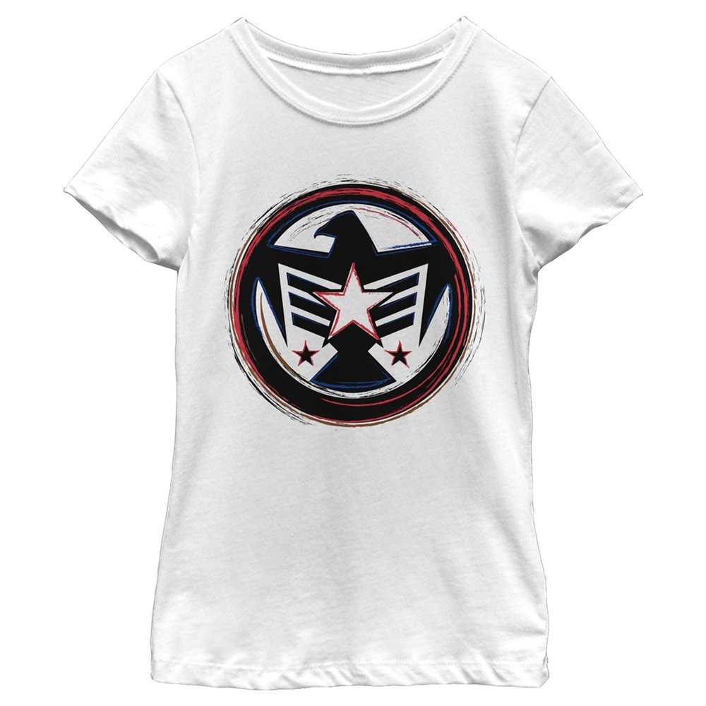 Marvel Girl's Falcon America T-Shirt, White, X-Large