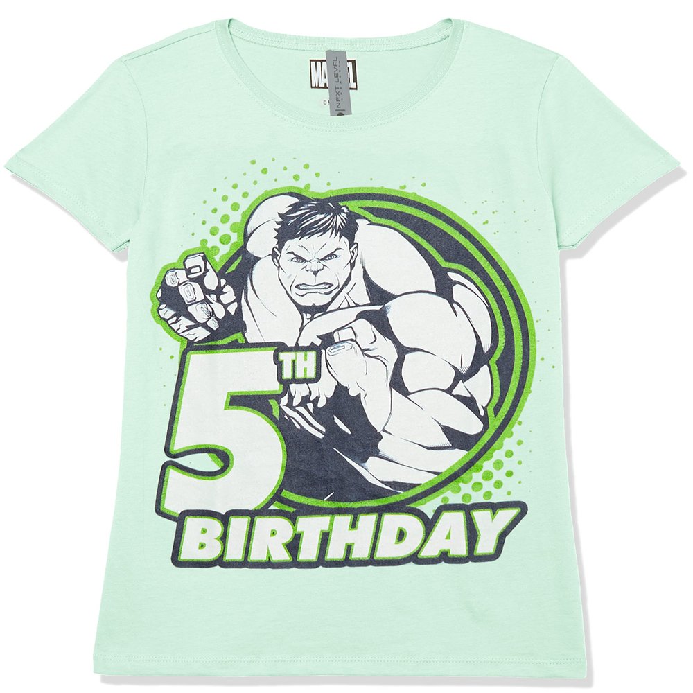 Marvel girls Marvel Classic Hulk 5th Badge Short Sleeve Tee T Shirt, Mint, X-Small US