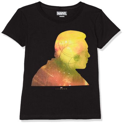 Marvel Girl's Gilgamesh Galaxy T-Shirt, Black, Medium