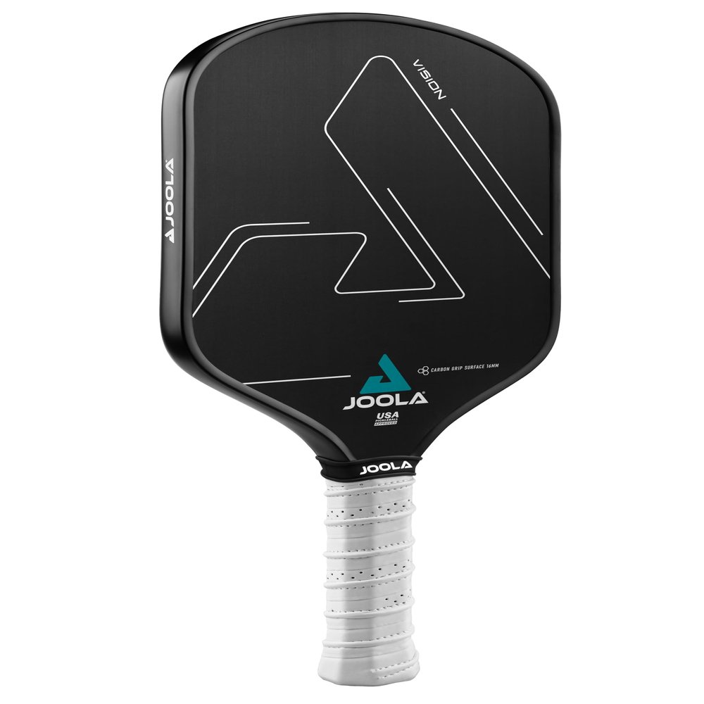 JOOLA Vision Pickleball Paddle with Textured Carbon Grip Surface Technology for Maximum Spin and Control with Added Power - Polypropylene Honeycomb Core Pickleball Racket 16mm