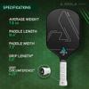 JOOLA Vision Pickleball Paddle with Textured Carbon Grip Surface Technology for Maximum Spin and Control with Added Power - Polypropylene Honeycomb Core Pickleball Racket 16mm view 4