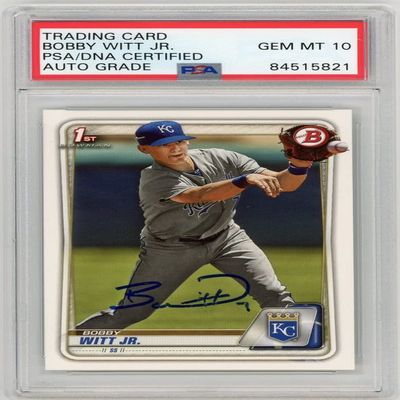 Bobby WITT Jr 2020 Bowman 1st Bowman Paper 7" Inscription Auto #BP-25 - PSA/DNA 10