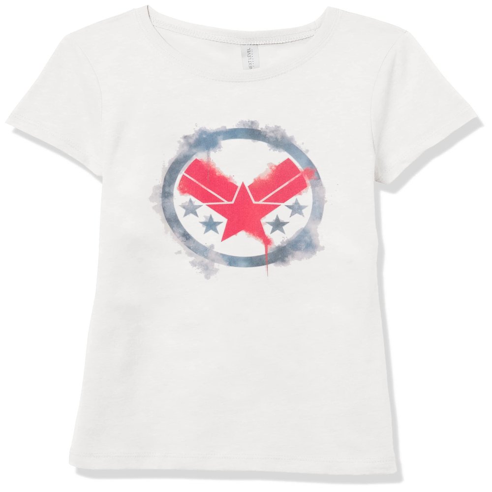 Marvel Girl's War Machine Spray Logo T-Shirt, White, X-Large