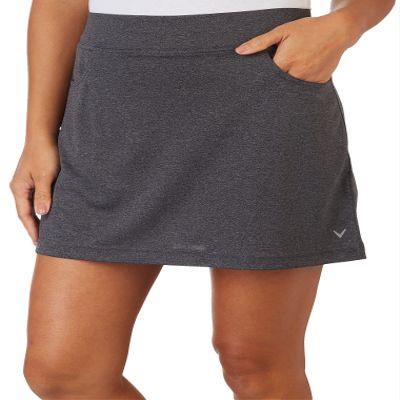 Callaway Women's Womens Heather Skort, Black Heather, X Large