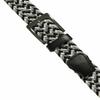 2 Count Men's Stretch Belt Braided Elastic Stretch Belt Casual Weave Canvas Fabric Woven Belt 1-3/8" Wide (Black/Gray/White, S) view 4