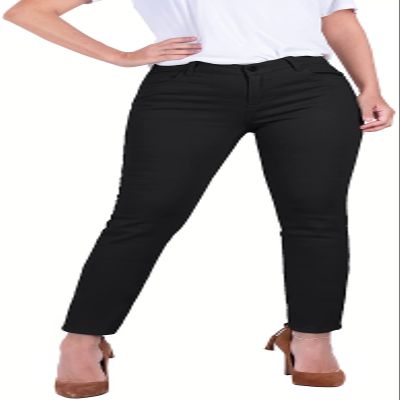 2Luver Women's School Uniform Pants with 5 Pocket Mid-Rise Classic Work Black 0