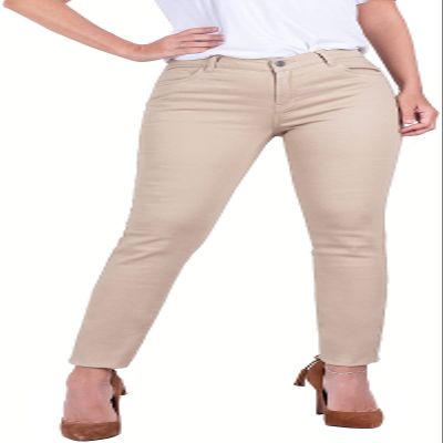 2Luver Women's School Uniform Pants with 5 Pocket Mid-Rise Classic Work 54fb Khaki 1
