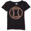 Marvel Girl's Widow Icon Leopard Fill T-Shirt, Black, Large view 1