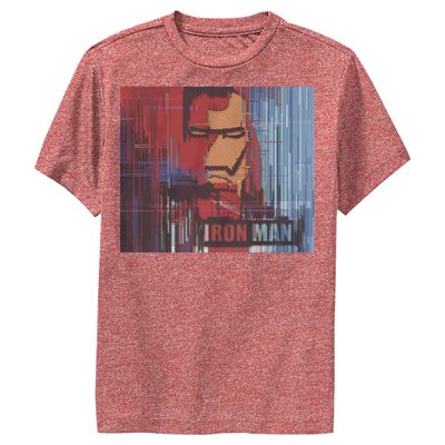 Marvel Kid's Vibrant Iron Man T-Shirt, Red Heather, X-Large