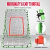 Lineslife Pitchback Baseball Trainer,6x4FT Adjustable Baseball Rebounder Net for Softball Lacrosse, Pitching Throwing Catching Trainer Gifts,Green view 4