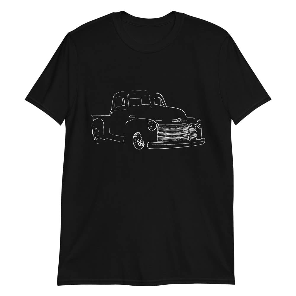 1951 Chevy 3100 Antique Truck Art Short-Sleeve Unisex T-Shirt Black