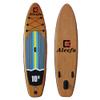 10'6''ft Inflatable Surfboard Wood Grain SUP Paddle Board Double Thick Brushed PVC Paddle Racing view 1