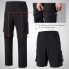 BASSDASH Mens Outdoor Quick Dry Convertible Pants Zip-Off Water Resistant Lightweight Fishing Hiking Cargo Shorts UPF50+ Black view 4