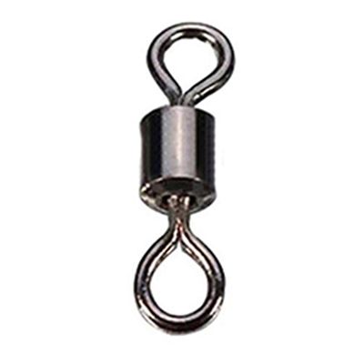100pcs Fishing Barrel Swivels, Rolling Swivels Stainless Steel Swivels Fishing Tackles Black Nickel Ball Bearing Swivels for Freshwater Saltwater Fishing 6#