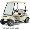 Huskey Golf Cart Front Rear Seat Covers for Club Car DS 2000.5-UP Models, Custom Fit, Black/Orange Diamond Stitching, Marine Grade Vinyl Material, Staple on view 3