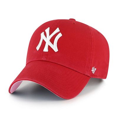 '47 New York Yankees Adjustable Cap Clean Up MLB, Red, White, Pink, One Size