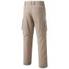 BASSDASH Mens Outdoor Quick Dry Convertible Pants Zip-Off Water Resistant Lightweight Fishing Hiking Cargo Shorts UPF50+ Khaki view 2