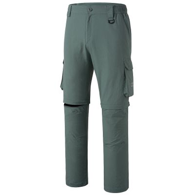 BASSDASH Mens Outdoor Quick Dry Convertible Pants Zip-Off Water Resistant Lightweight Fishing Hiking Cargo Shorts UPF50+ Pond Green
