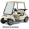 Huskey 4PCS Golf Cart Front/Rear Seat Covers for Club Car DS 2000.5 UP G&E Models Custom Two-Tone Black Diamond Stitching with Black Piping, Marine Grade Vinyl Material, Staple on Design view 3