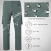 BASSDASH Mens Outdoor Quick Dry Convertible Pants Zip-Off Water Resistant Lightweight Fishing Hiking Cargo Shorts UPF50+ Pond Green view 3