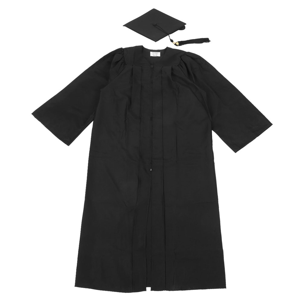 ABOOFAN 2021 Grad Gown Board Hat for Graduation Gown and Cap Black Formal Gown Graduation Caps for Robes for Black Formal Dress Plain Weave Graduation Hat Tassel