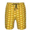 Aovheos Corn Men's Swim Trunks Beach Shorts Quick Dry Beach Swimming Board Shorts with Pockets White, X-Large view 2