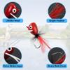 OROOTL Fly Fishing Popper Flies Kit Colorful Fly Fishing Flies Popper Lures Foam Float Popping Bugs Lures Accessories for Trout Panfish Bluegill Bass Sunfish Salmon view 2
