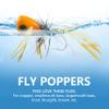 OROOTL Fly Fishing Popper Flies Kit Colorful Fly Fishing Flies Popper Lures Foam Float Popping Bugs Lures Accessories for Trout Panfish Bluegill Bass Sunfish Salmon view 3