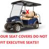 Huskey Golf Cart Front Rear Seat Covers for Club Car Precedent 2004+ Models, Custom Fit, Black/Orange Diamond Stitching, Marine Grade Vinyl Material,Staple On view 4