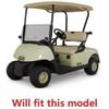Huskey 4PCS Golf Cart Front/Rear Seat Covers for EZGO RXV 2008-UP G&E Models Custom Two-Tone Black Diamond Stitching with Black Piping, Marine Grade Vinyl Material, Staple on Design view 3