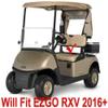 Huskey 4PCS Golf Cart Front/Rear Seat Covers for EZGO RXV 2008-UP G&E Models Custom Two-Tone Black Diamond Stitching with Black Piping, Marine Grade Vinyl Material, Staple on Design view 4